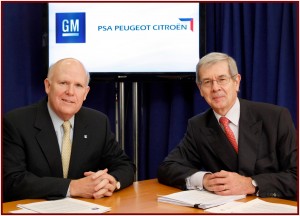 General Motors Chairman and CEO Dan Akerson (left) with PSA Peugeot Citroën Chairman of the Managing Board Philippe Varin AutoInformed.com